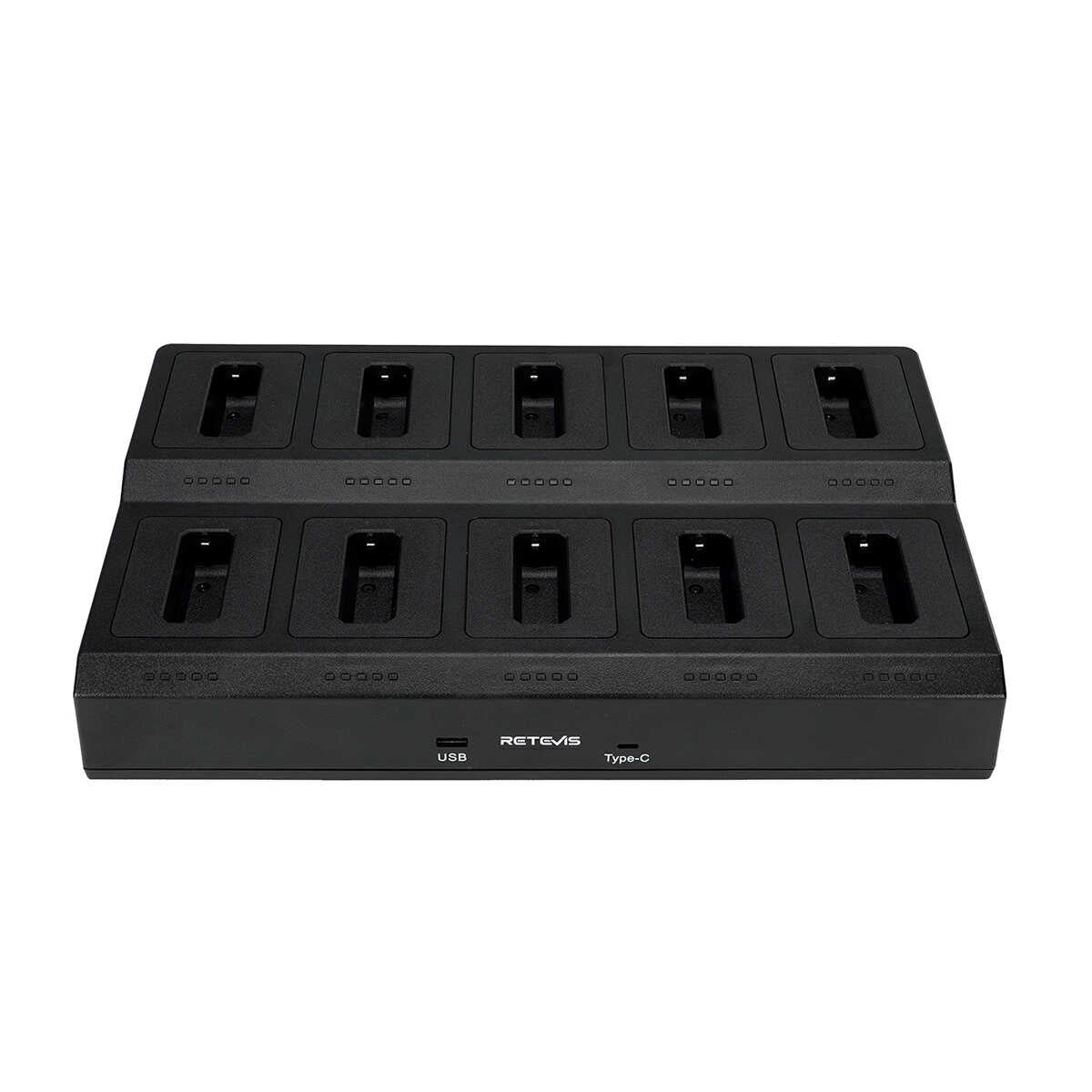 Radio bidirectionnelle légère PMR446 (10 pcs) avec chargeur 10 voies Retevis