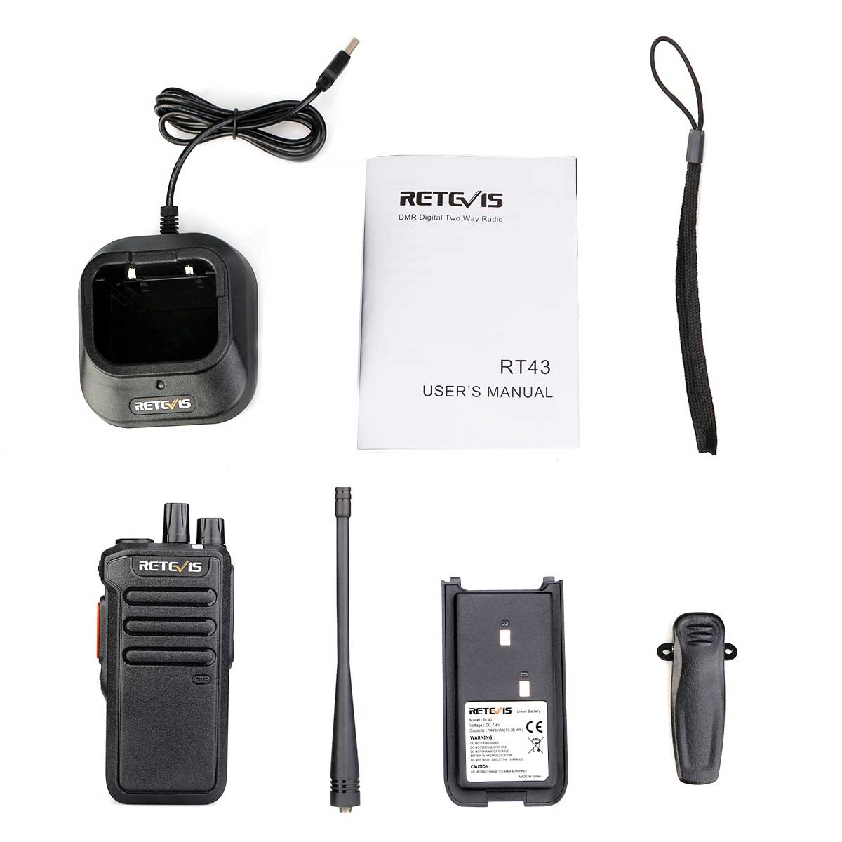 Radio DMR portable 5 W 32 canaux Retevis RT43
