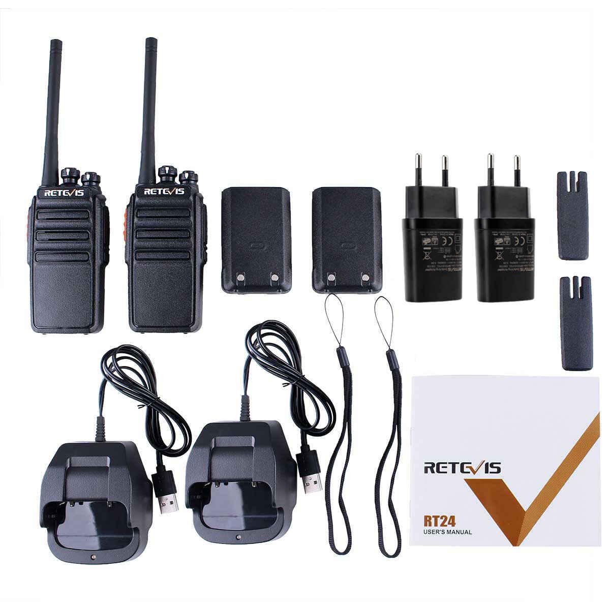 Talkie-walkie sans licence 16 canaux PMR446 Retevis RT24