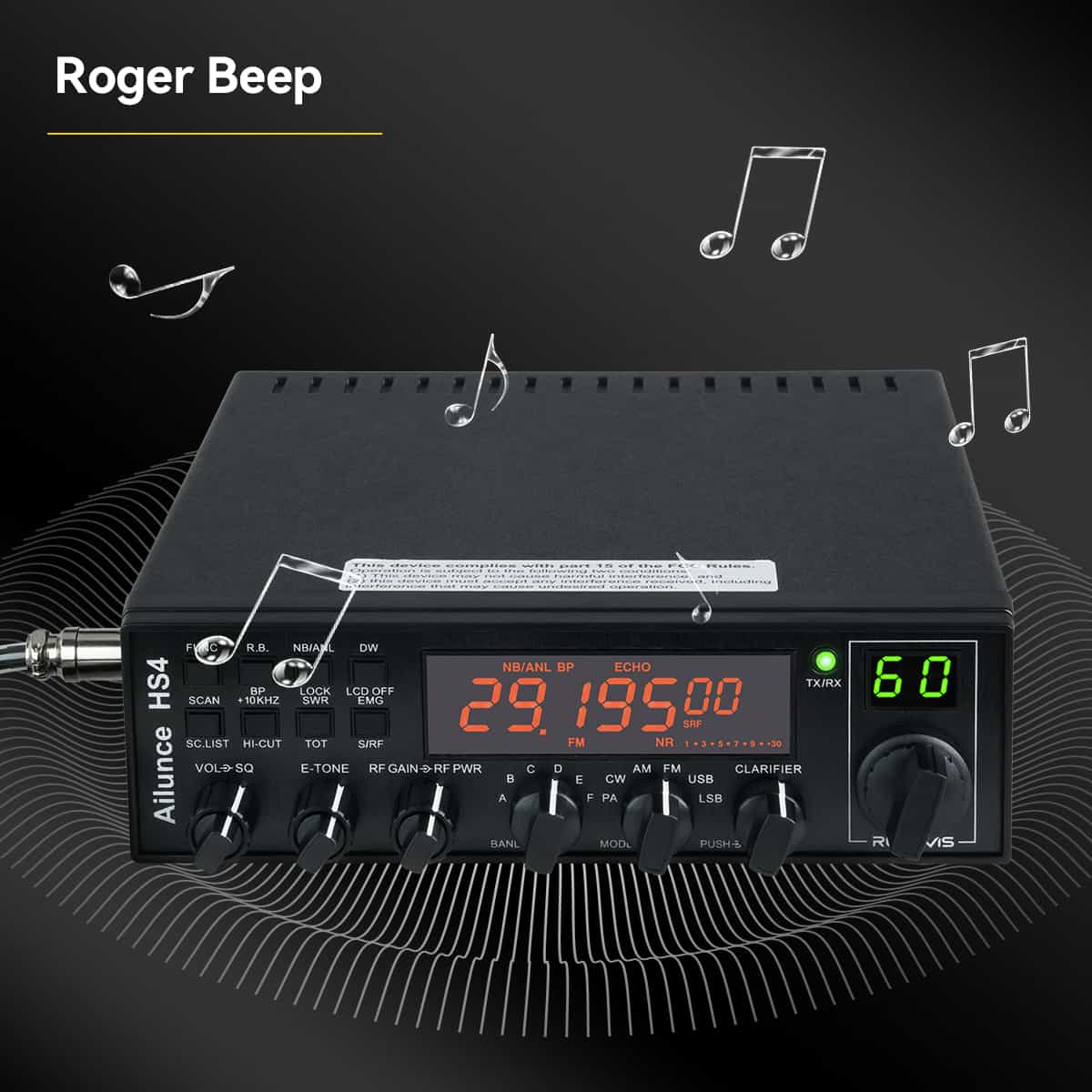 Émetteur-récepteur mobile radio amateur 10 m Retevis Ailunce HS4