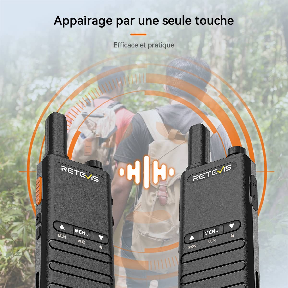 Radio bidirectionnelle Retevis B63B PMR446 Ultra-mince (2 unités)