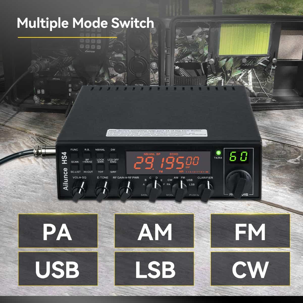 Émetteur-récepteur mobile radio amateur 10 m Retevis Ailunce HS4