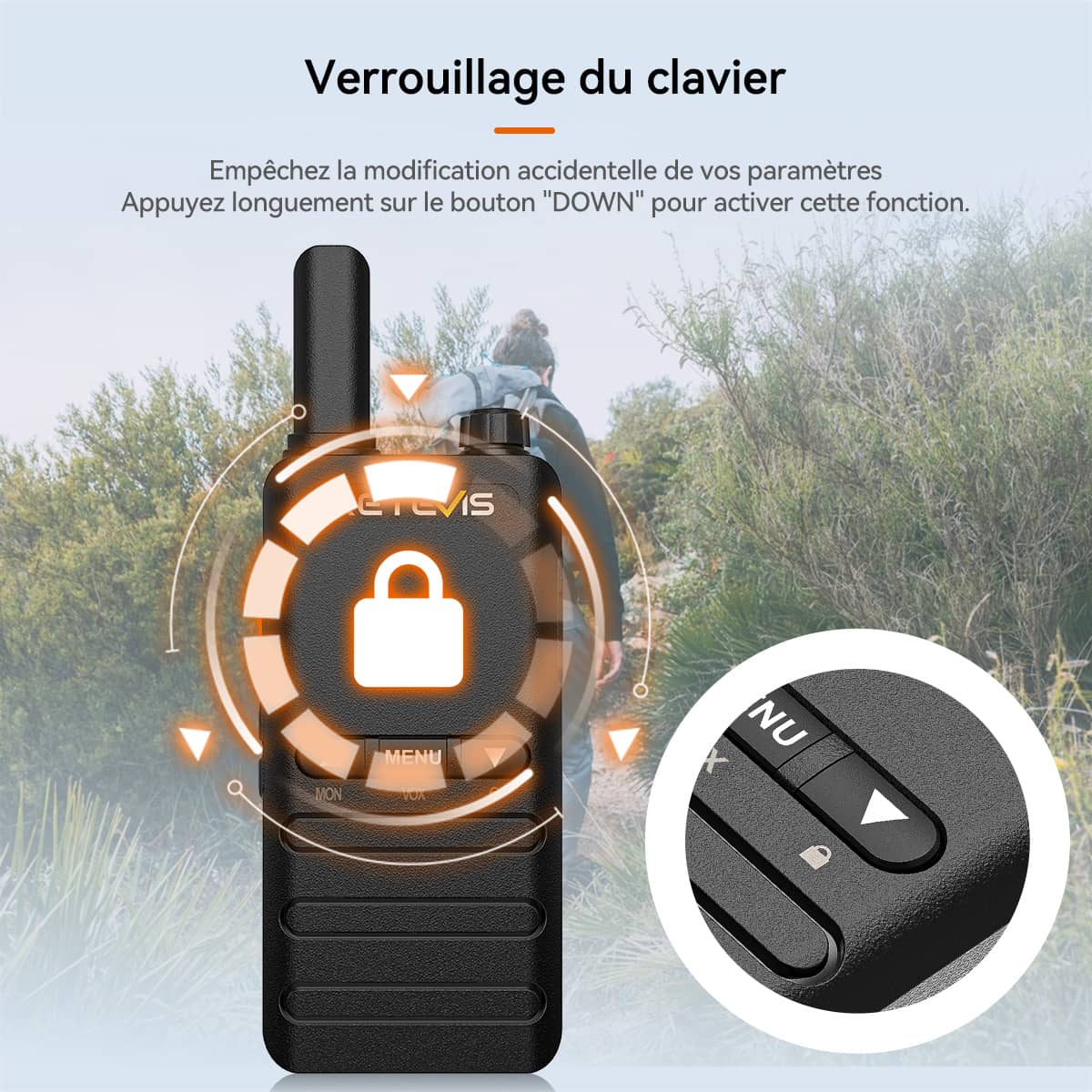 Radio bidirectionnelle Retevis B63B PMR446 Ultra-mince (2 unités)