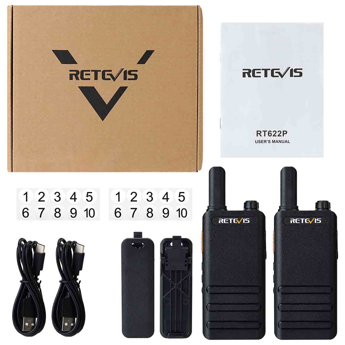 Radio bidirectionnelle PMR446 ultra-mince RT622P Retevis
