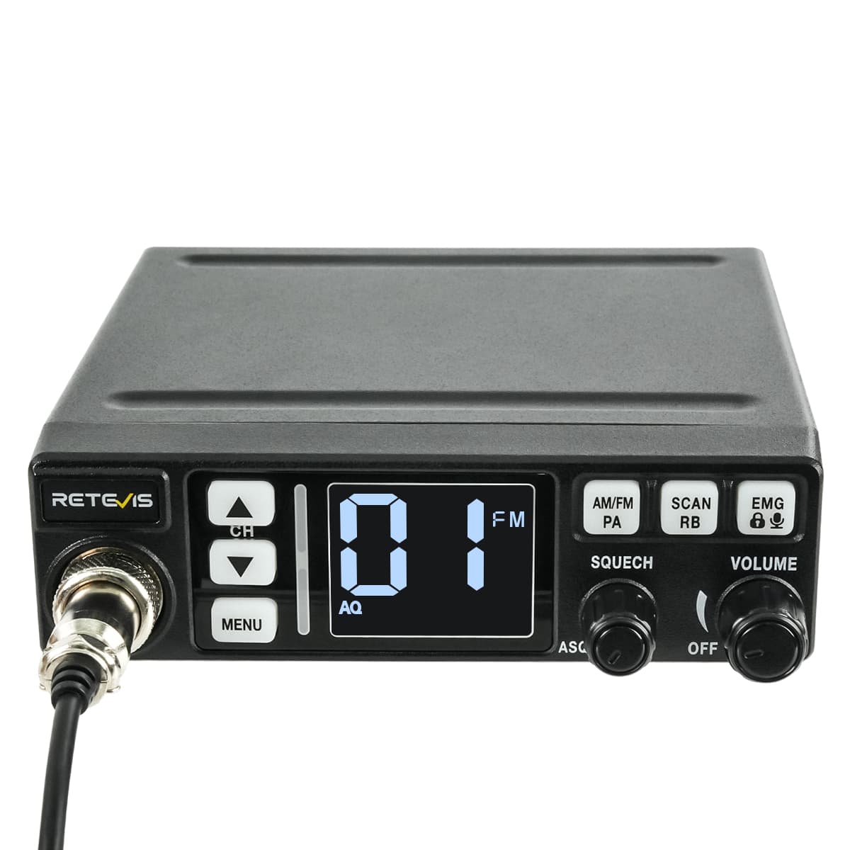 Radio CB mini 40 canaux avec écran LCD rétroéclairé Retevis