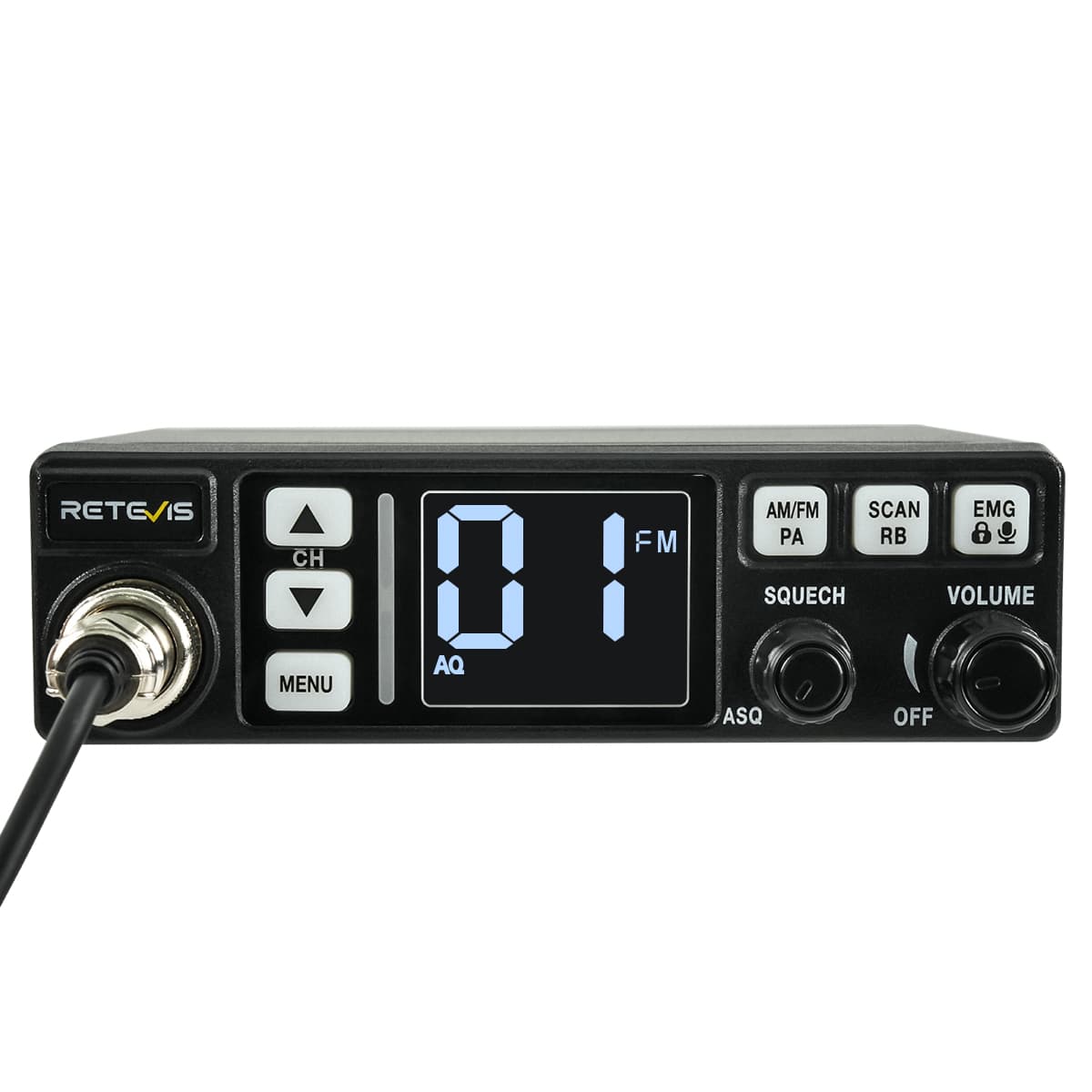 Radio CB mini 40 canaux avec écran LCD rétroéclairé Retevis