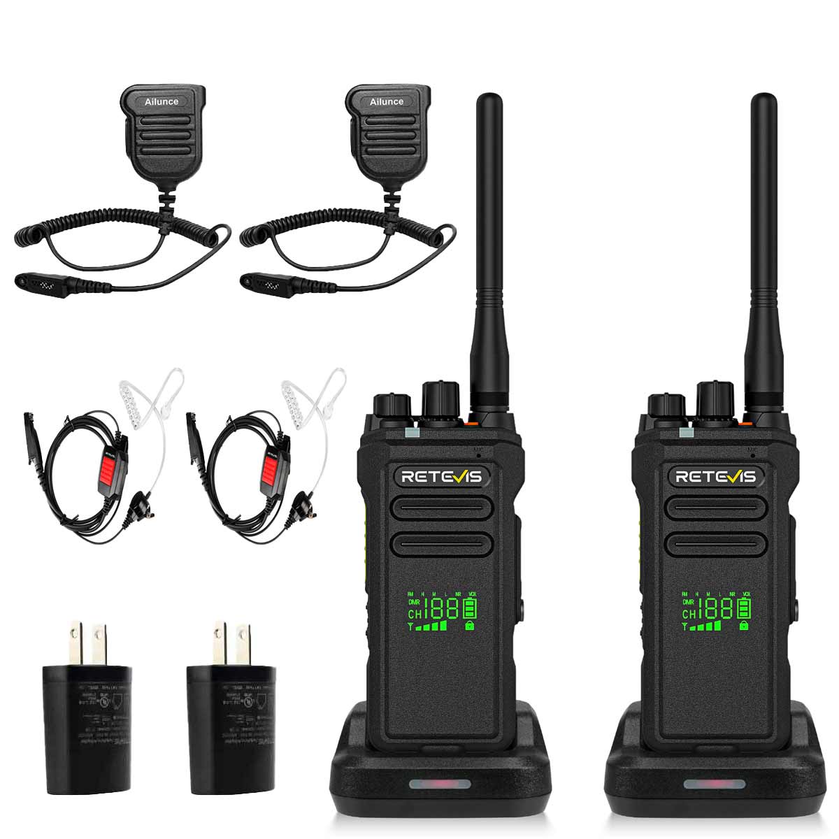 Radio DMR étanche longue portée NR30D Retevis - Lot de 2