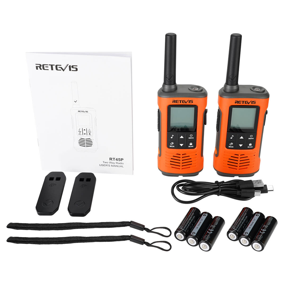 Talkie-walkie PMR446 étanche Retevis RT45P (lot de 2)