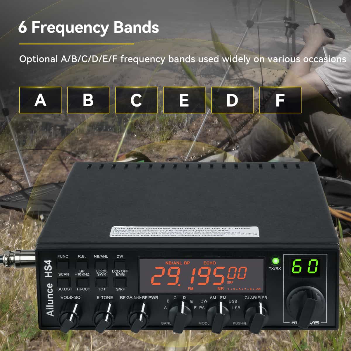 Émetteur-récepteur mobile radio amateur 10 m Retevis Ailunce HS4