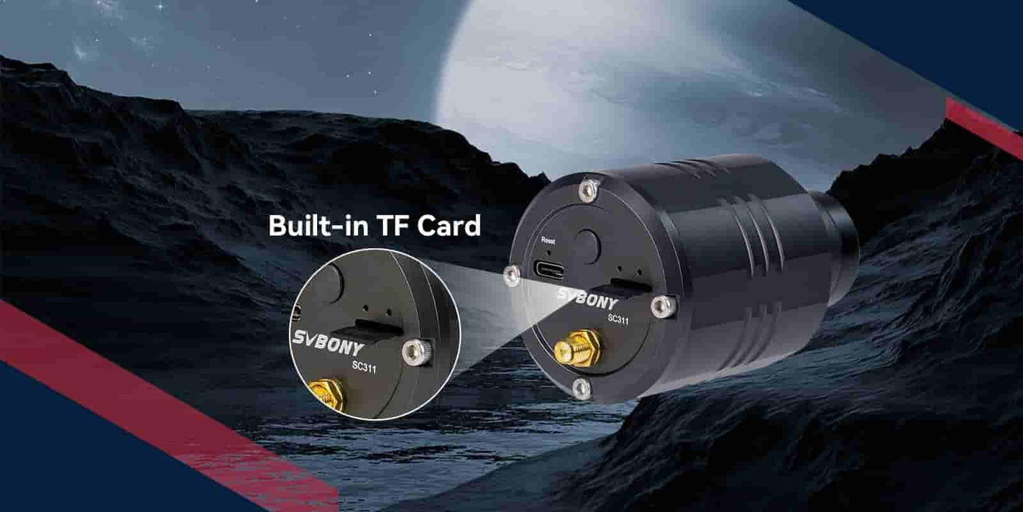 Caméra d'Astronomie WiFi SC311 IMX662 pour Astrophotographie Planétaire et EAA - SVBONY