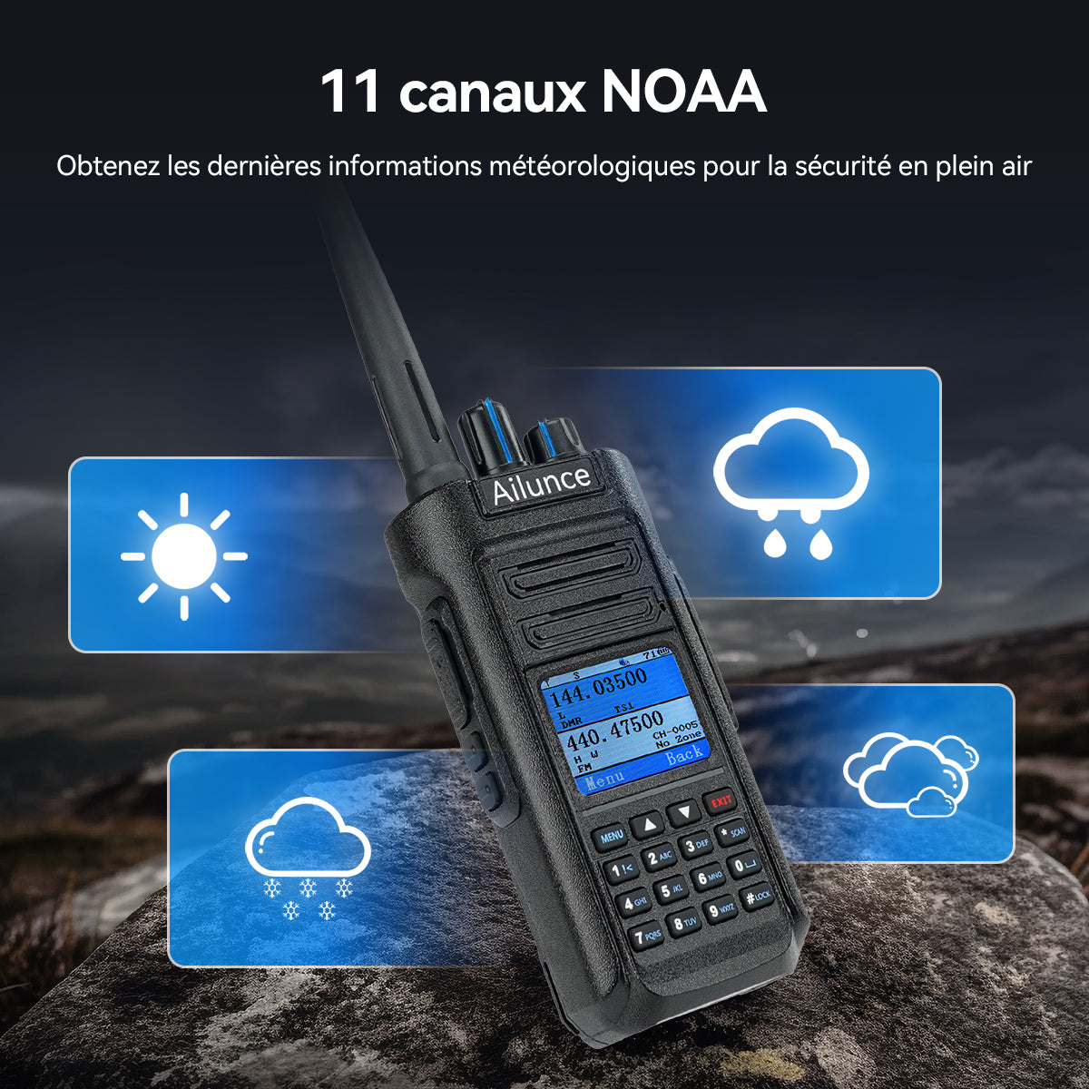 Radio DMR bibande étanche Retevis Ailunce HD2 10 W