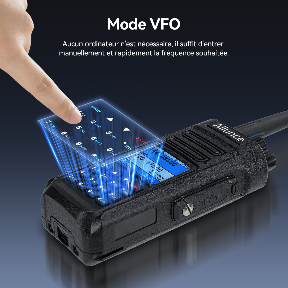 Radio DMR bibande étanche Retevis Ailunce HD2 10 W