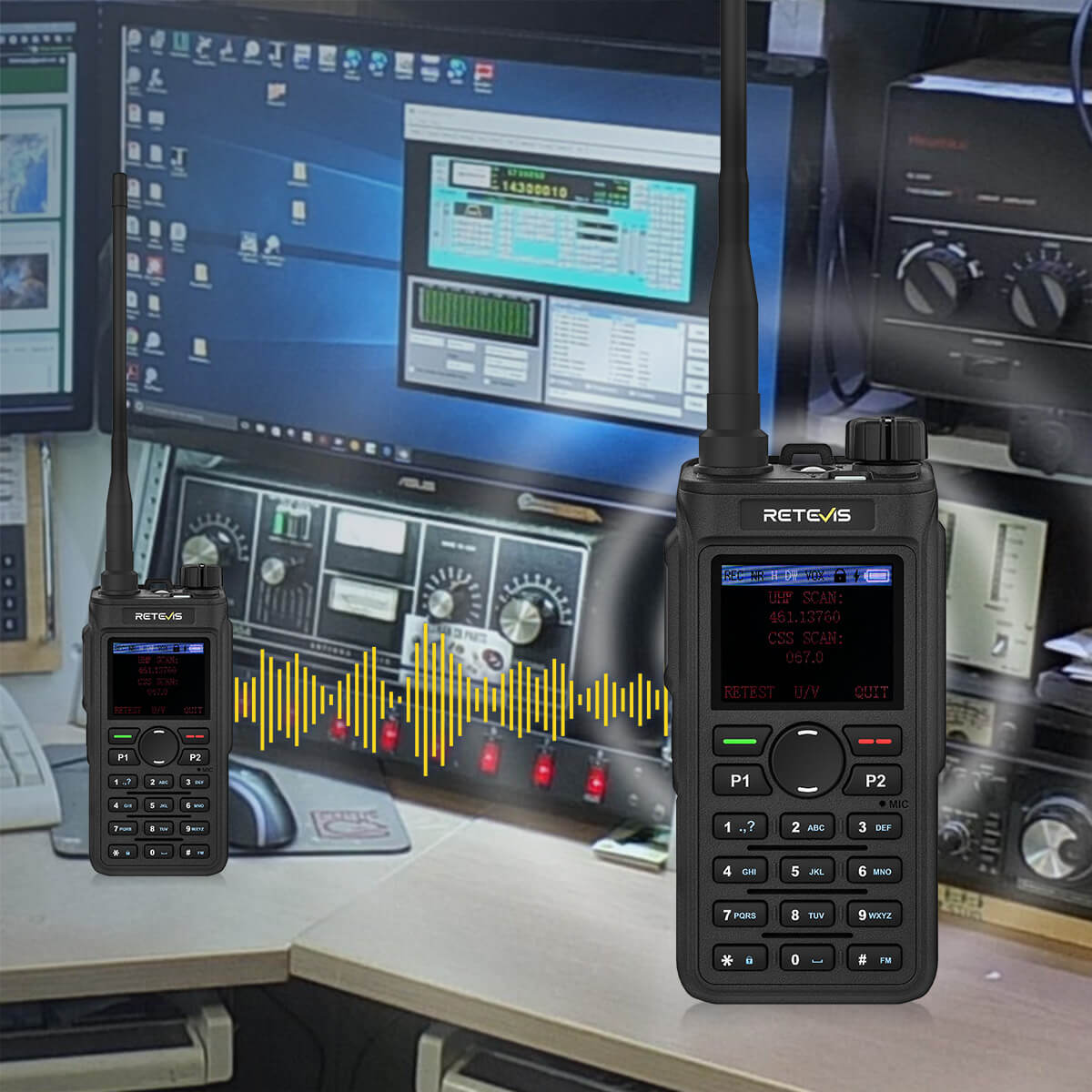 Radio bidirectionnelle Retevis C62 5 W Double Bande UV professionnelle