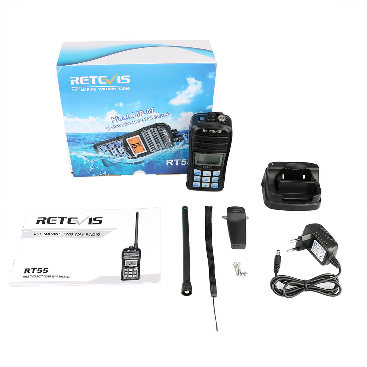 Radio VHF portable marine étanche IP67 Retevis RT55