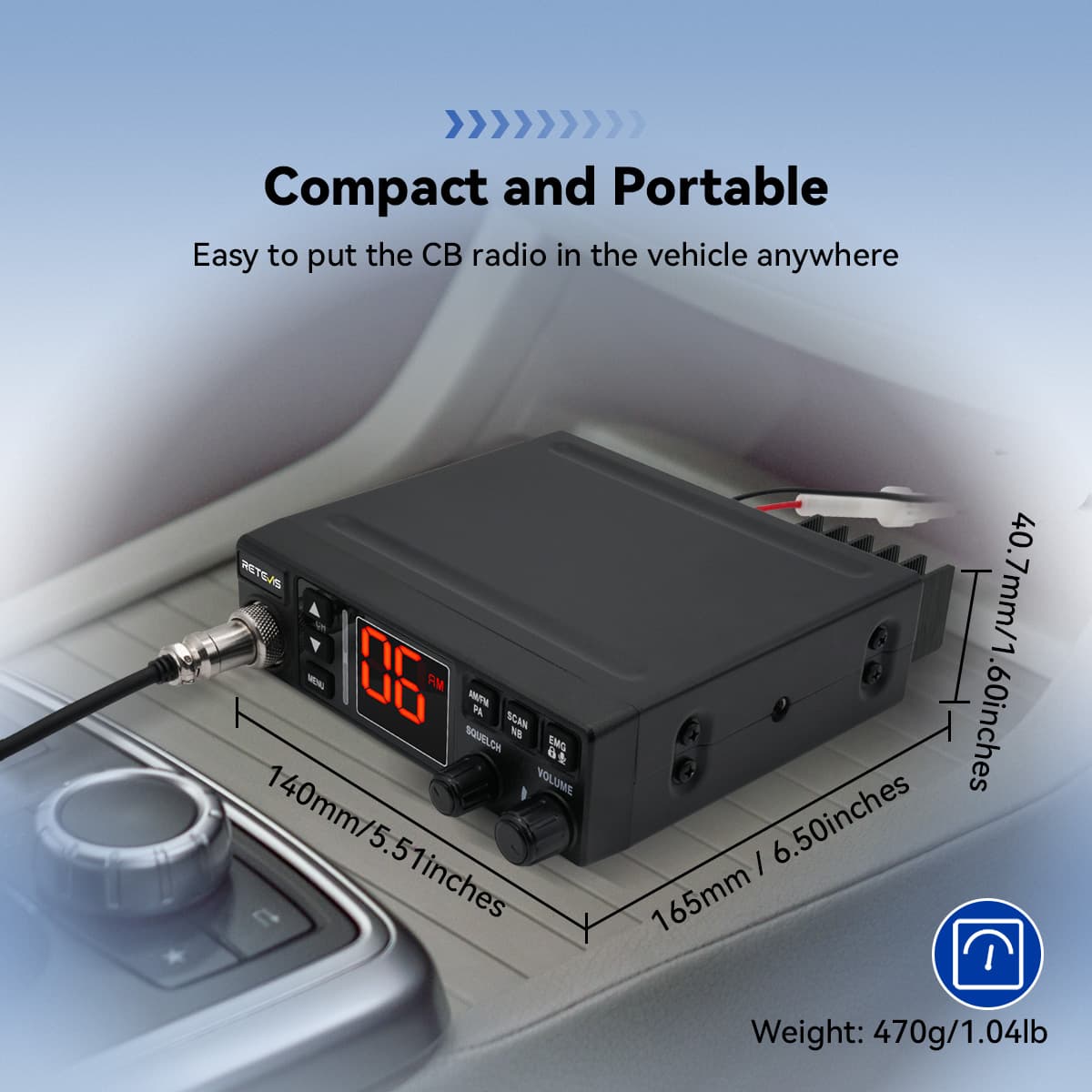 Radio CB AM/FM bimode MB63A Retevis