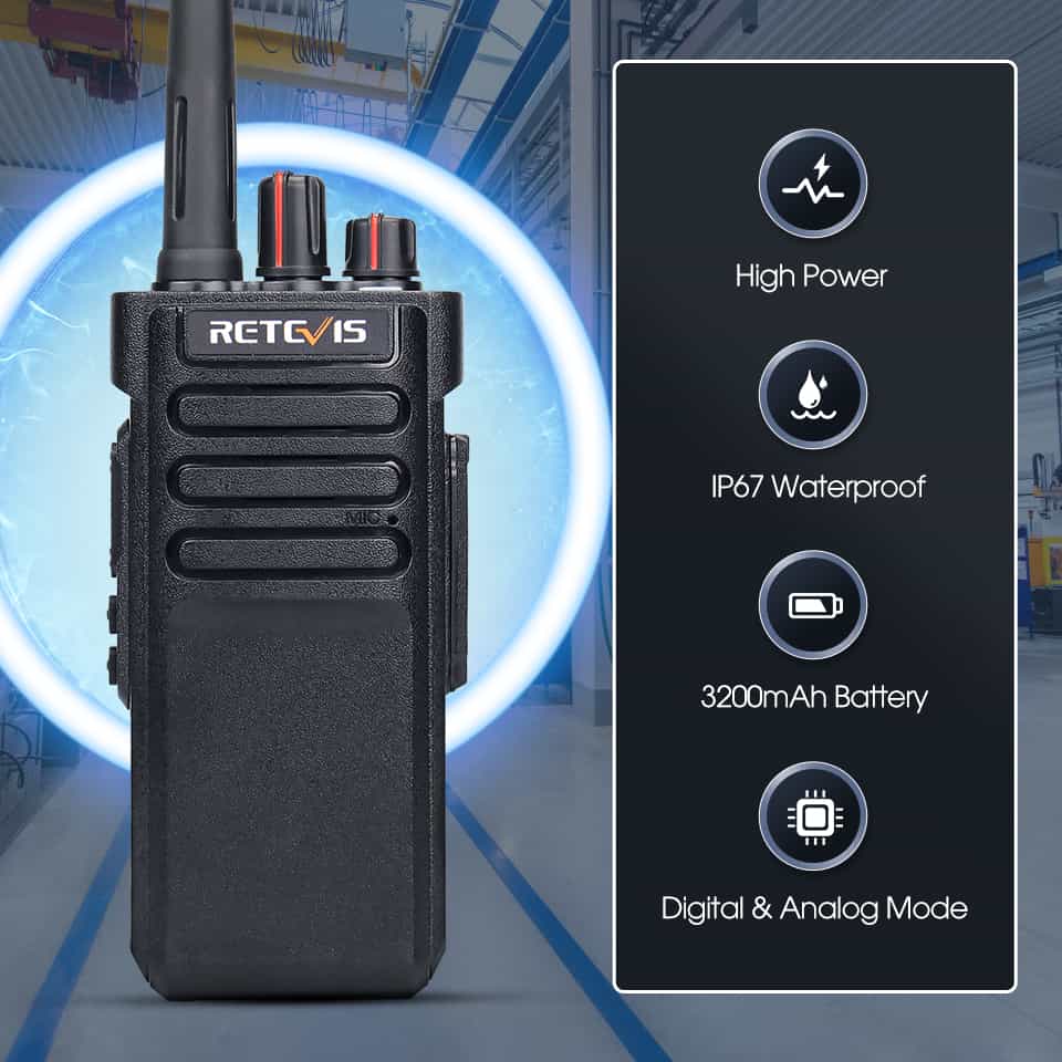 Radio portable UHF DMR étanche RT29D Retevis