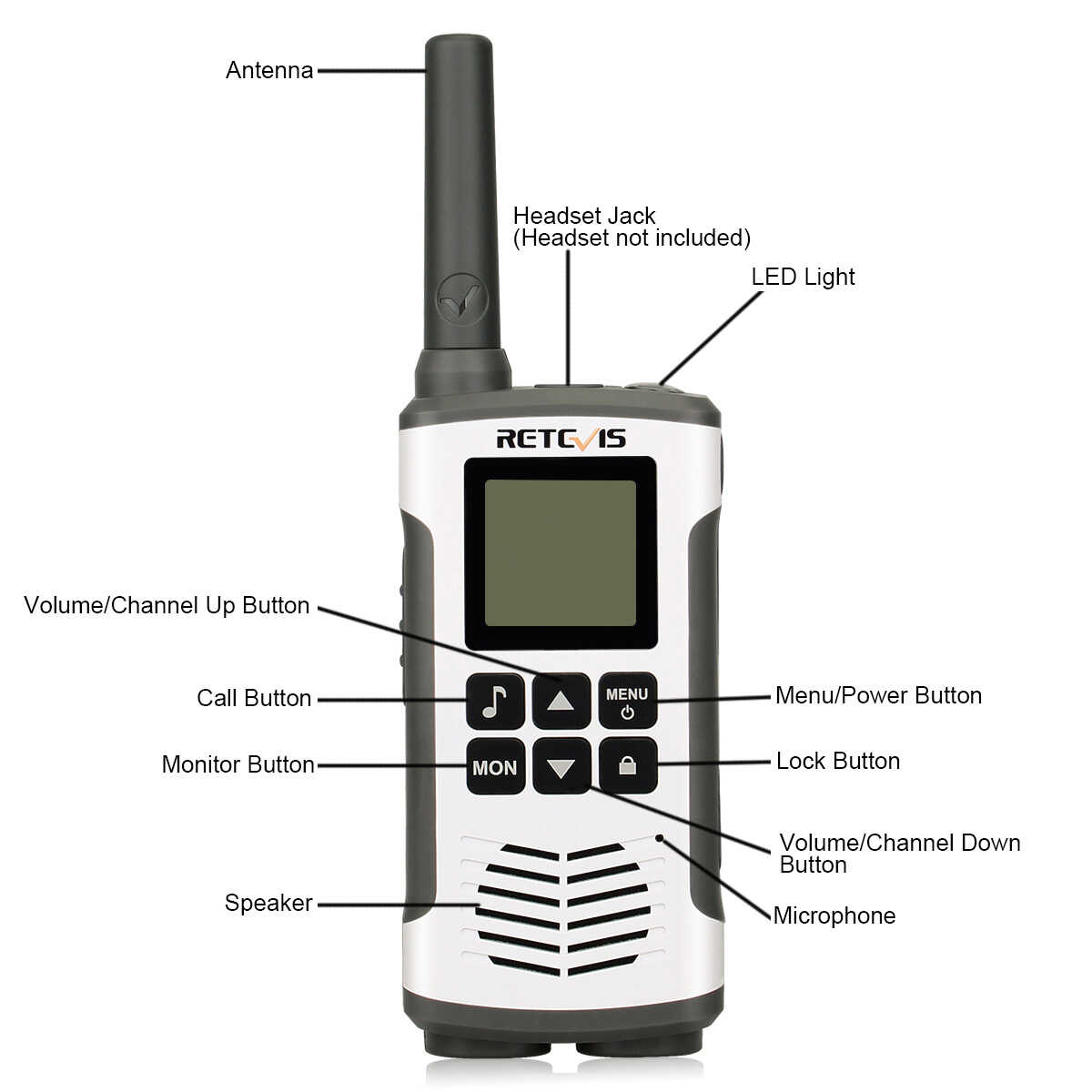 Radio bidirectionnelle rechargeable PMR446 EZTalk 61 Retevis