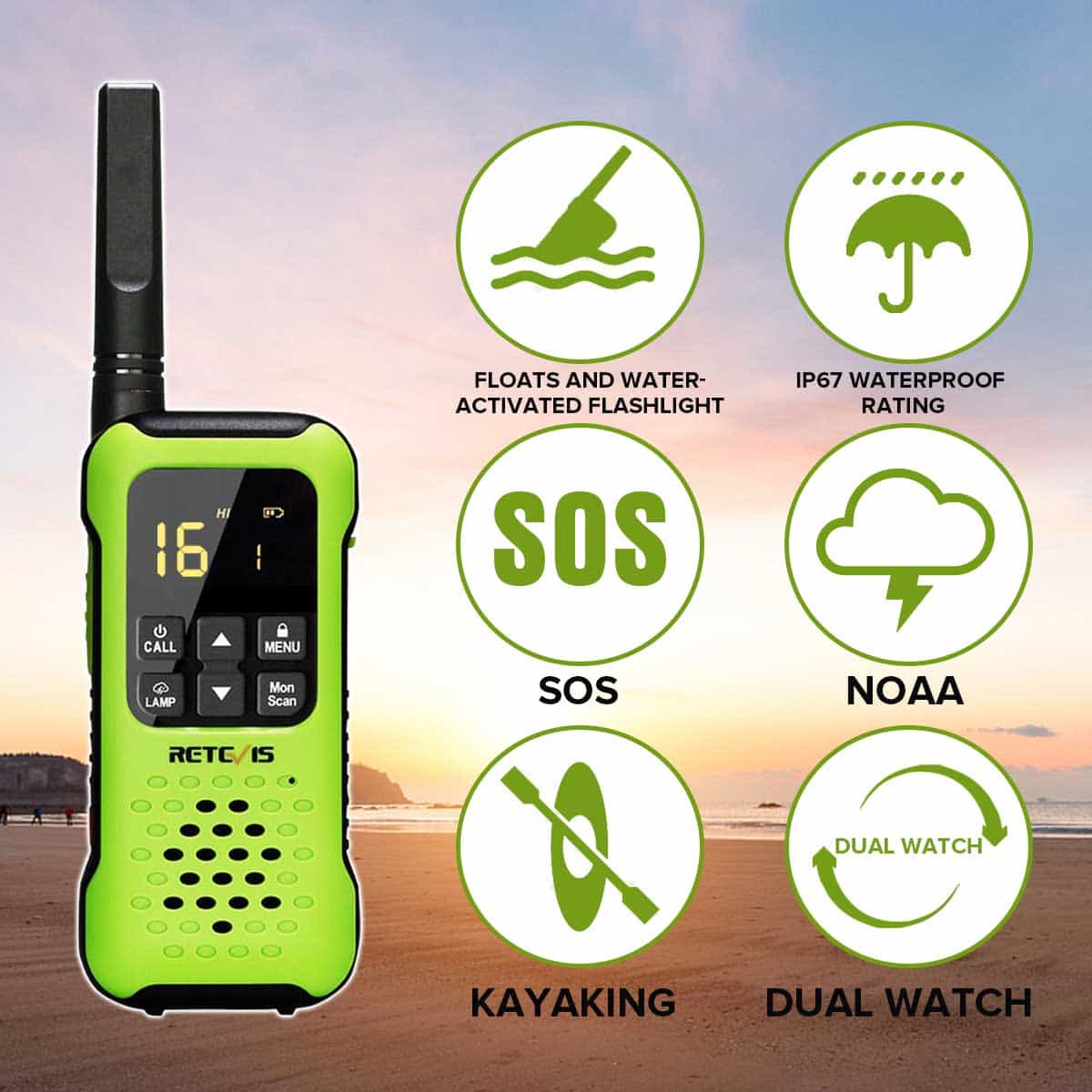 Radio bidirectionnelle étanche et flottante EZTalk 64 Retevis