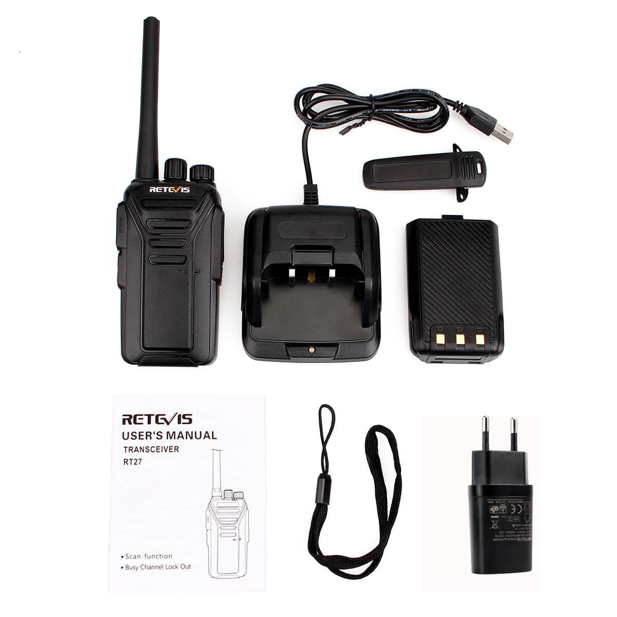Radio Talkie Walkie Rechargeable PMR446 Retevis RT27