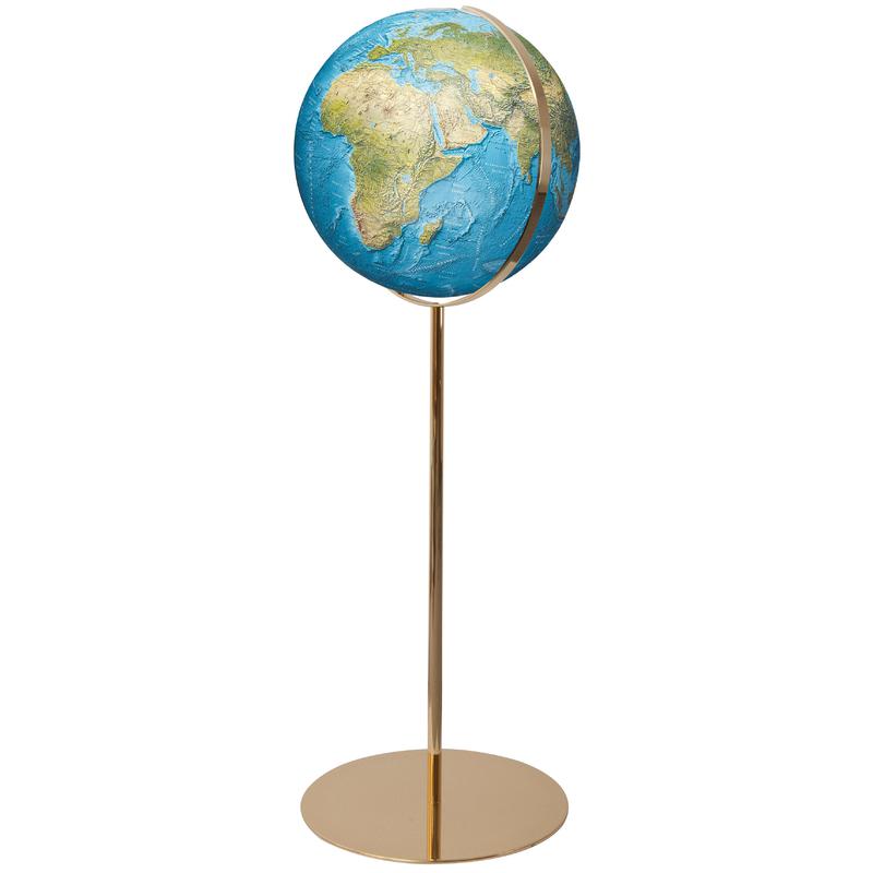 Globe terrestre Duorama 40 cm sur pied en laiton - Columbus