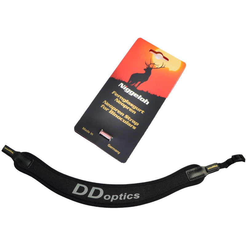 Sangle de transport noire pour jumelles en néoprène - DDoptics