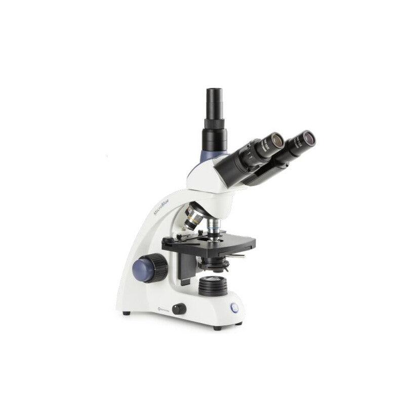 Microscope trinoculaire MicroBlue 40x-1000x LED sur batterie - Euromex