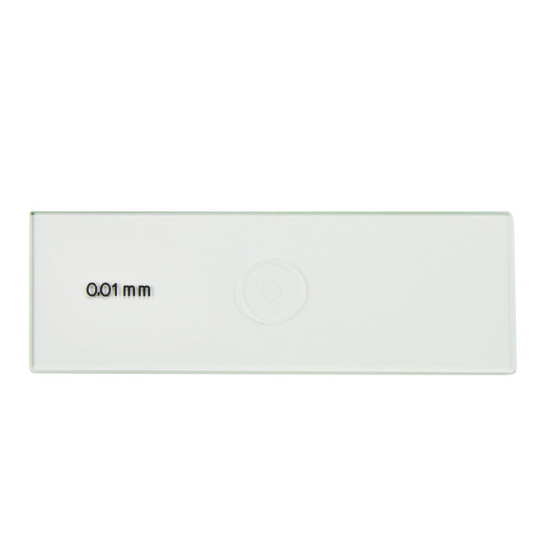 Micromètre objet pour microscope 0,01 mm sur plaque en verre - Euromex