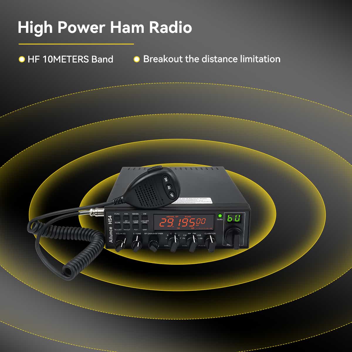 Émetteur-récepteur mobile radio amateur 10 m Retevis Ailunce HS4