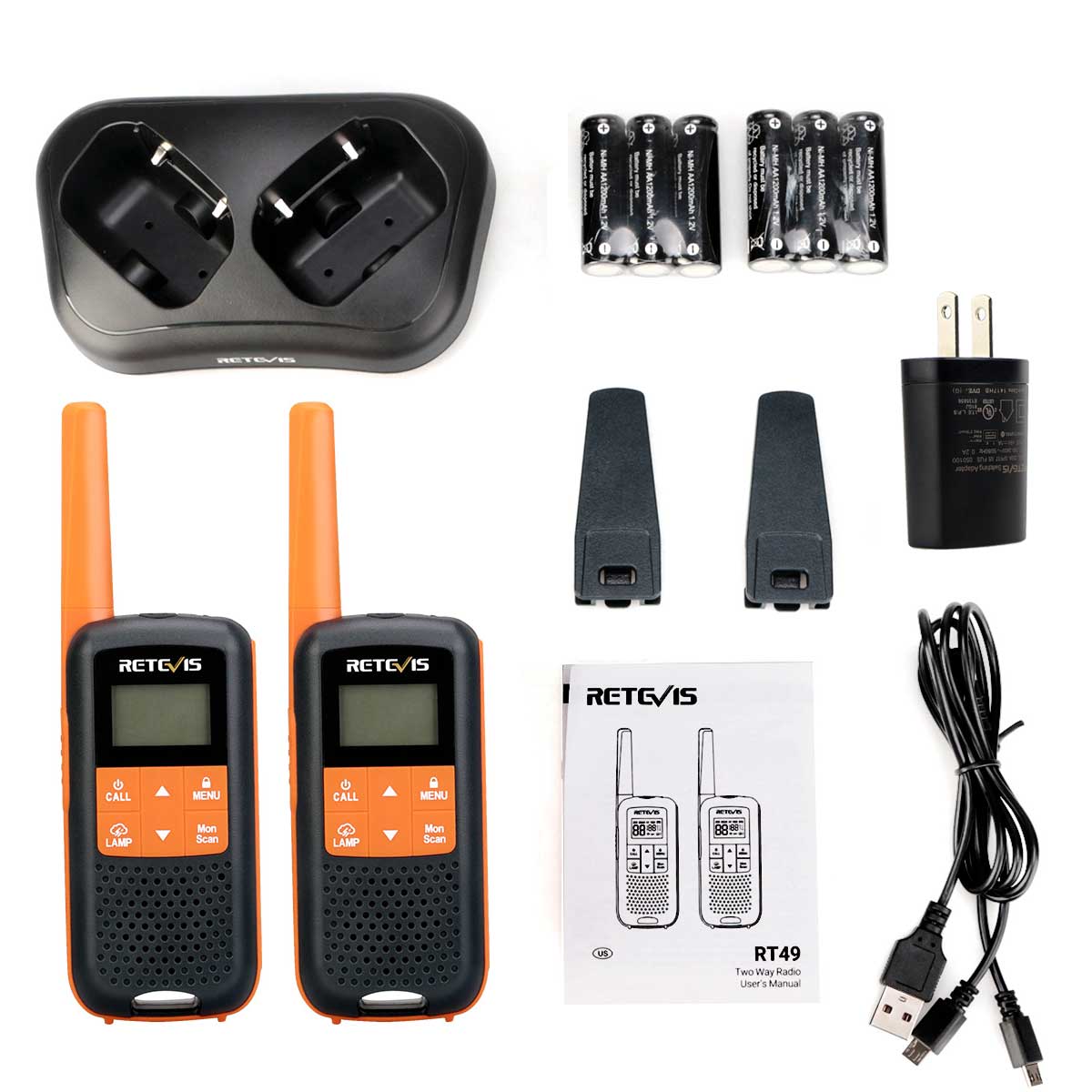 Radio bidirectionnelle PMR446 16 canaux Retevis RT649 (lot de 2)