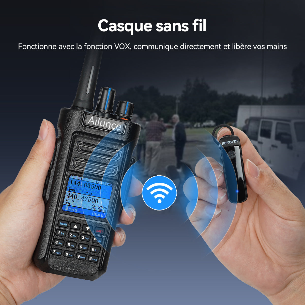 Radio DMR bibande étanche Retevis Ailunce HD2 10 W