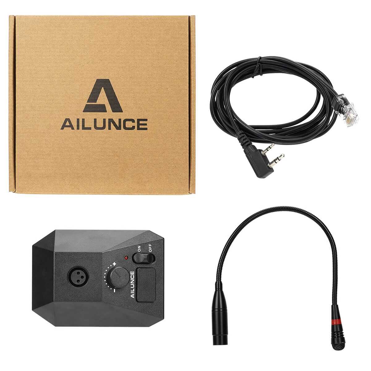 Microphone de bureau Ailunce SM01 pour radio Retevis