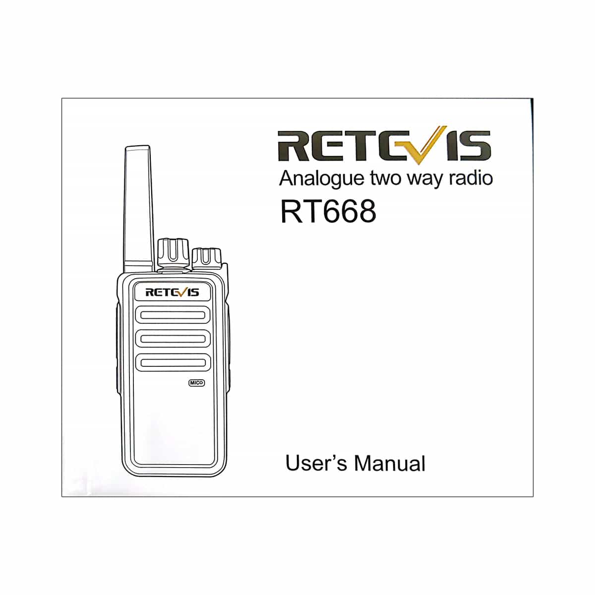 Radios bidirectionnelles portables RT668 PMR446 orange Retevis
