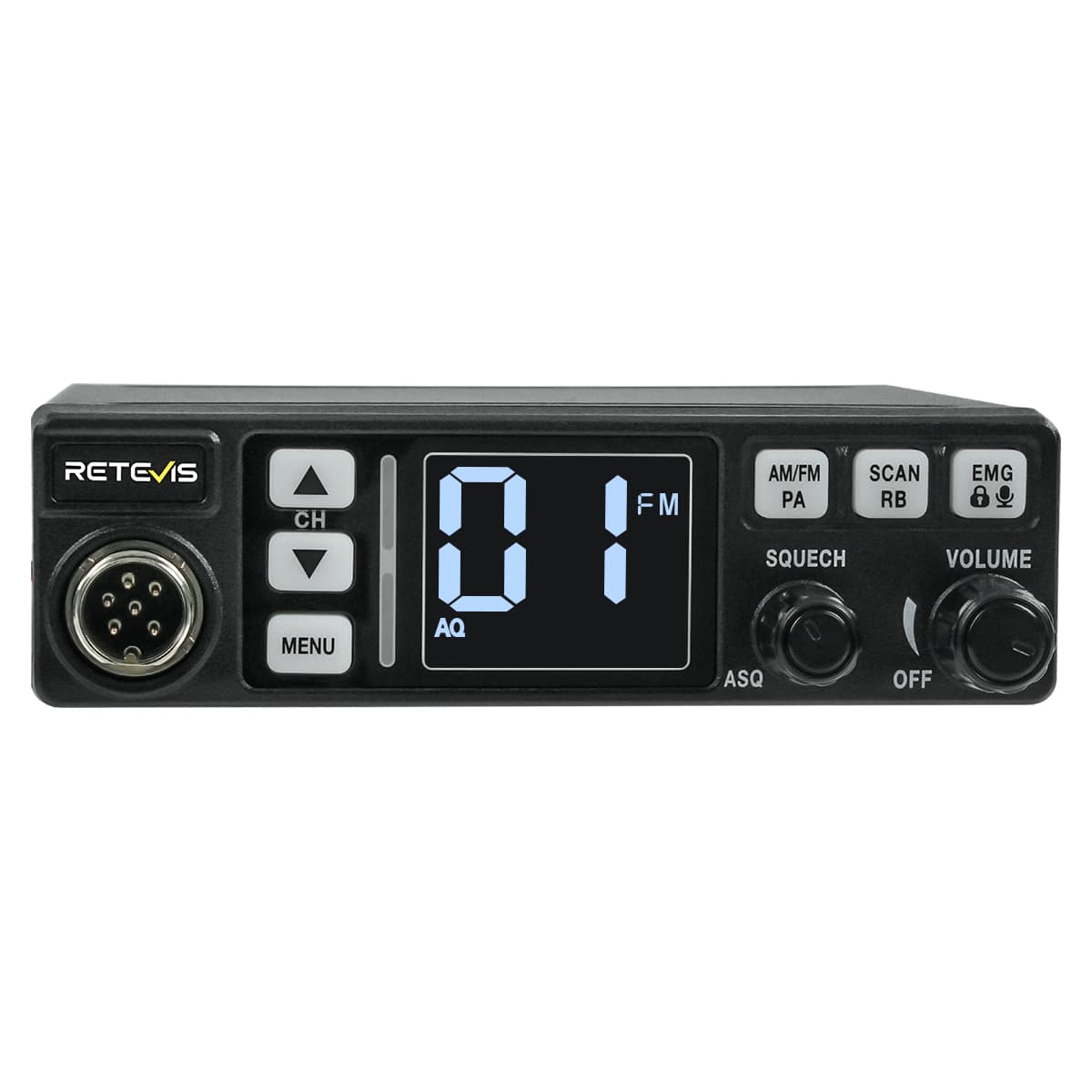 Radio CB mini 40 canaux avec écran LCD rétroéclairé Retevis