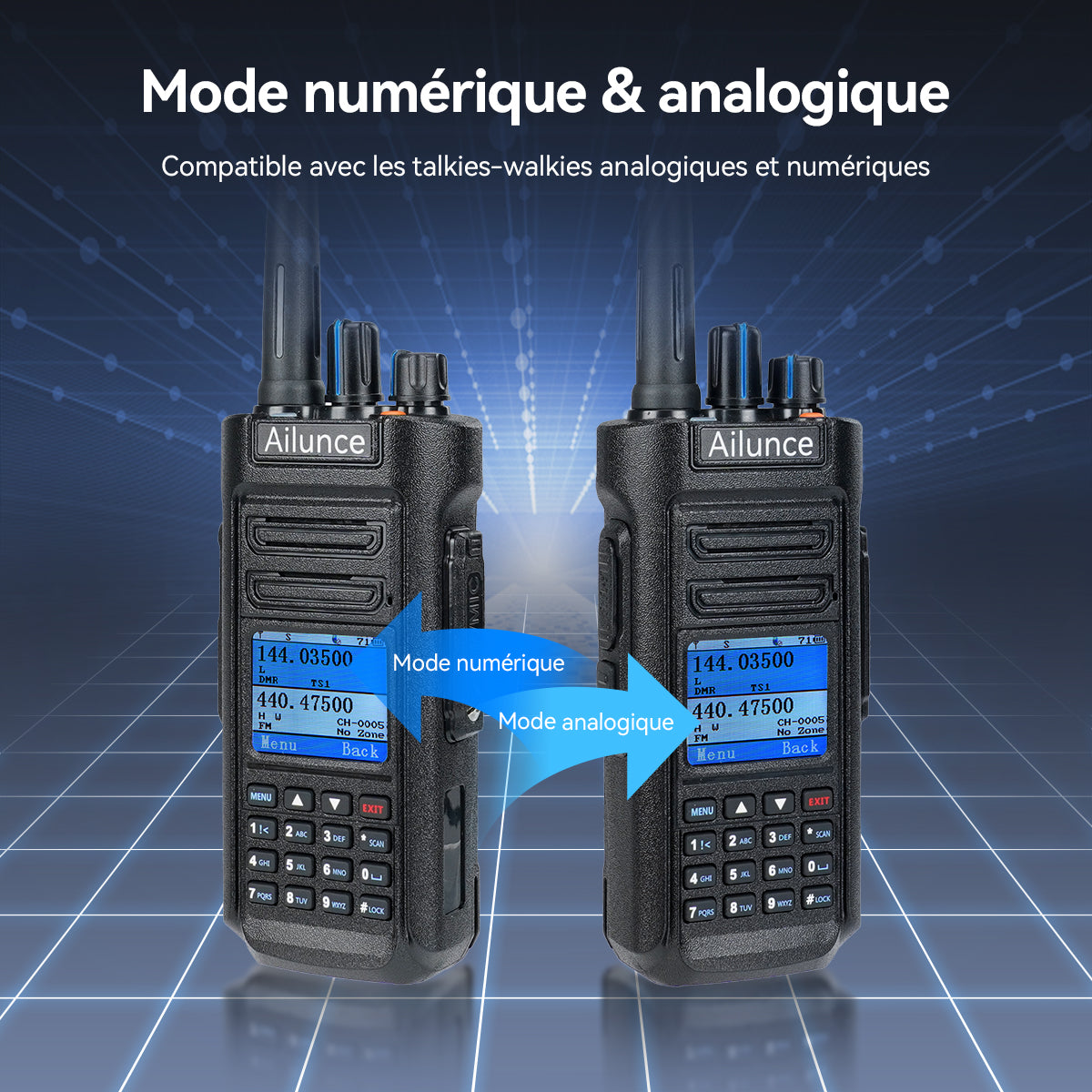 Radio DMR bibande étanche Retevis Ailunce HD2 10 W