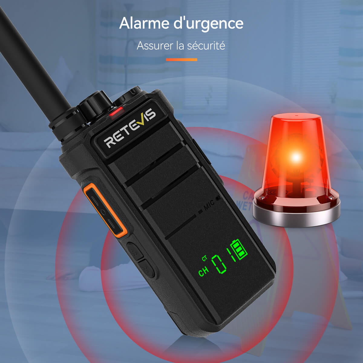 Radio portable UHF 3W RB626H avec écran caché Retevis