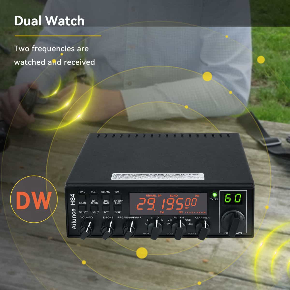 Émetteur-récepteur mobile radio amateur 10 m Retevis Ailunce HS4