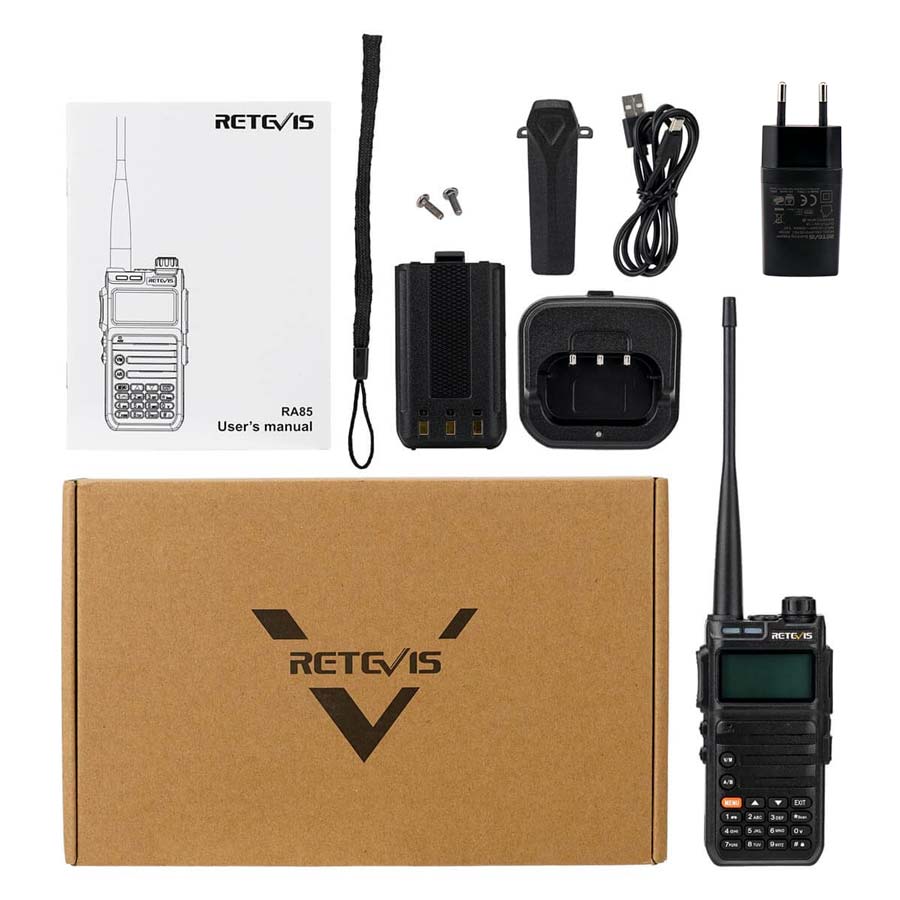 Radio amateur bi-bande UHF VHF 5 W 128 canaux Retevis