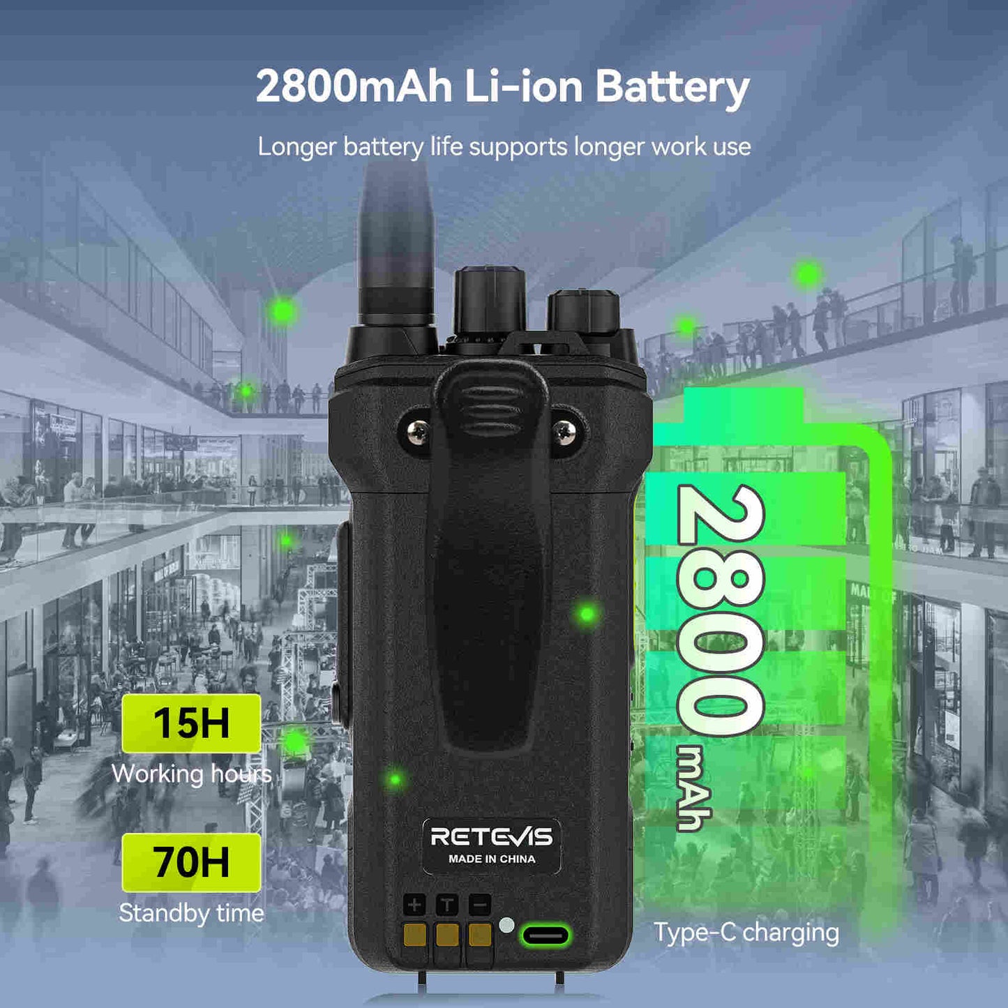 Radio professionnelle NR30D pack 6 - Retevis