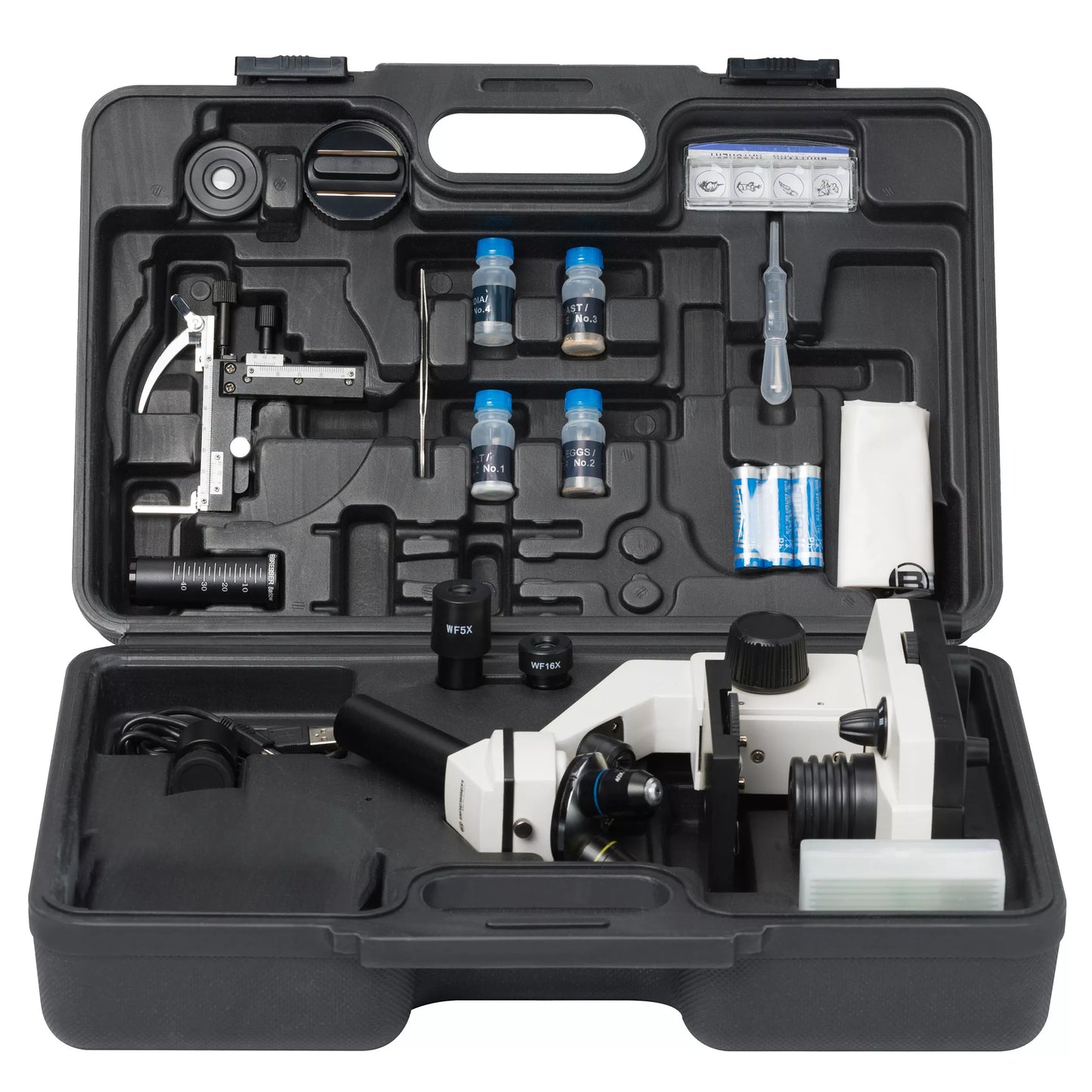 Biolux NV mikroszkóp 20x-1280x USB-s HD kamerával - BRESSER,