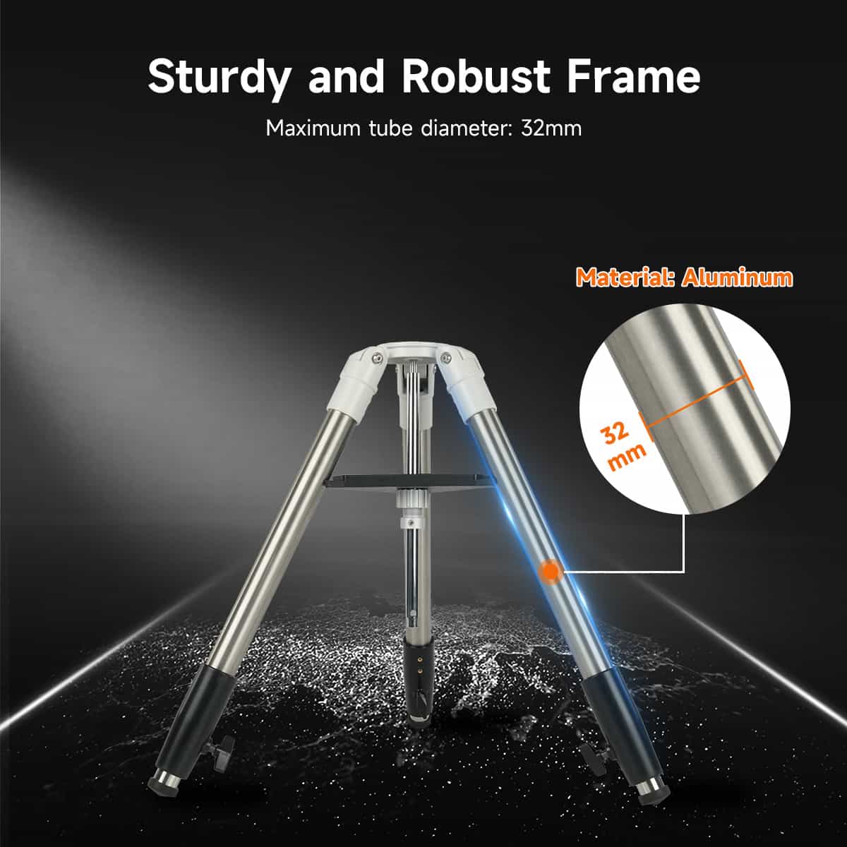 Trépied Aluminium Extrémité SV225T pour observation en milieu sauvage - SVBONY