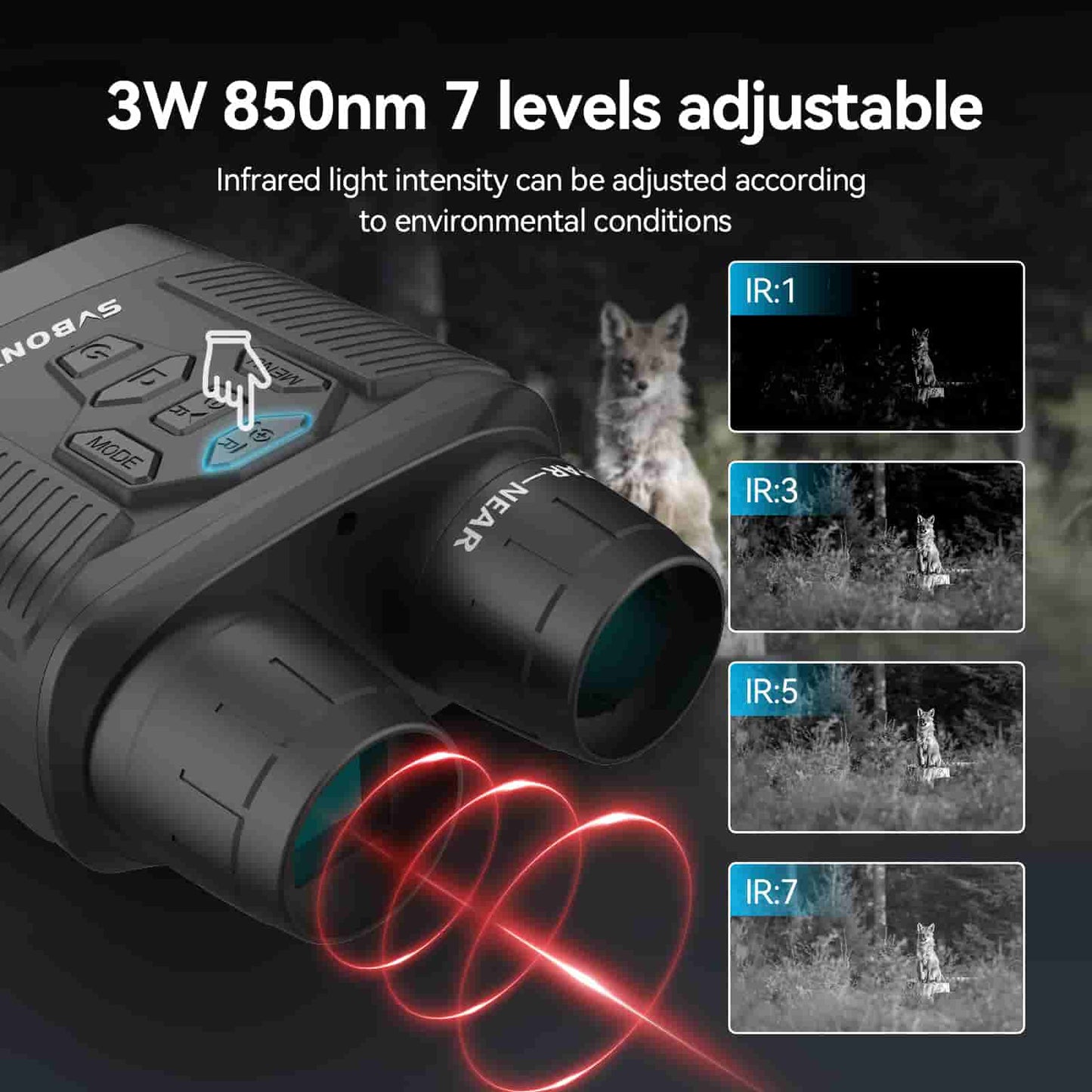 Jumelles de vision nocturne 4K SA206 pour chasse et exploration - SVBONY