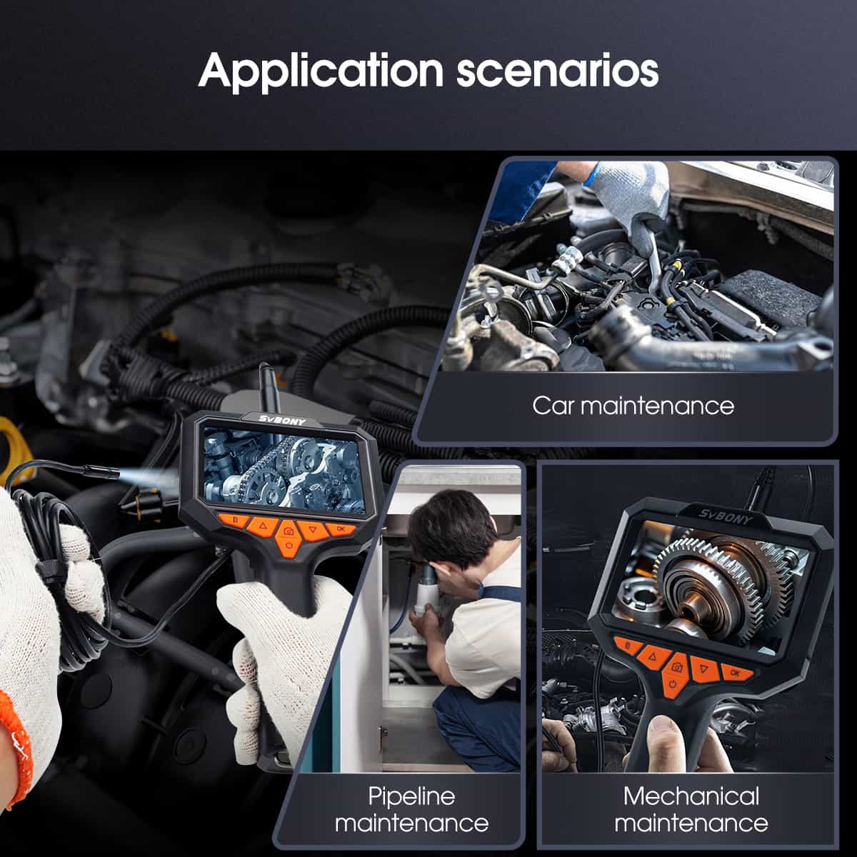 Caméra endoscopique industrielle SM501 pour inspections automobiles et mécaniques - Svbony
