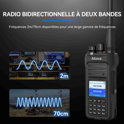 Radio bidirectionnelle double bande étanche IP67 Retevis Ailunce HA1UV
