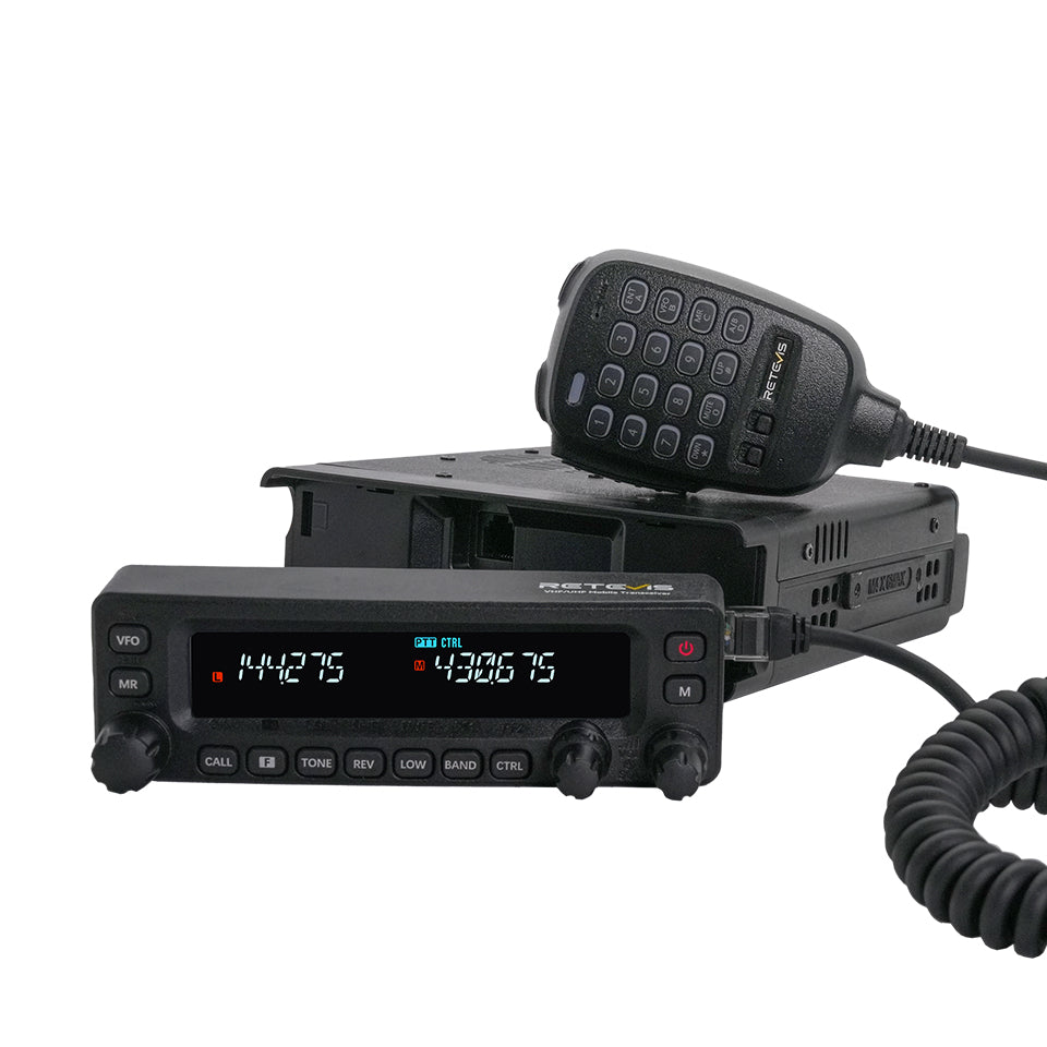 Radio mobile amateur Retevis MA1 50 W UHF VHF panneau amovible