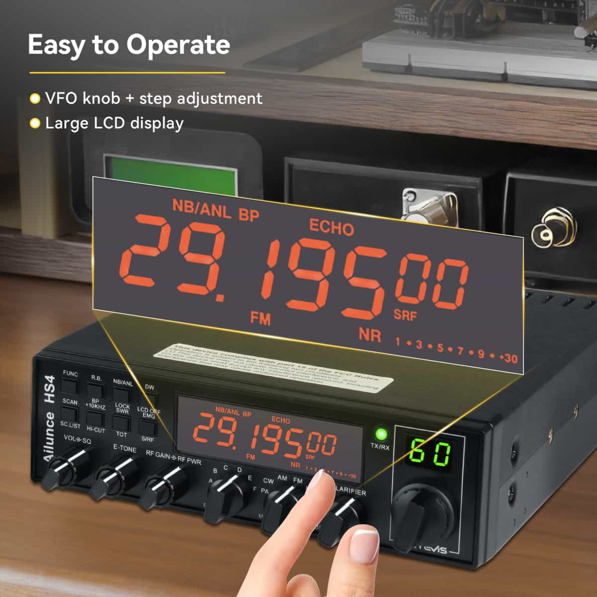 Émetteur-récepteur mobile radio amateur 10 m Retevis Ailunce HS4