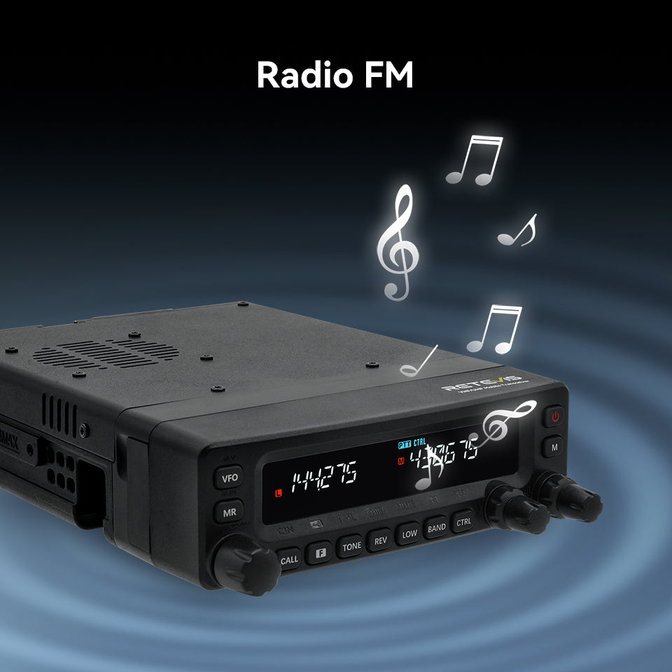 Radio mobile amateur Retevis MA1 50 W UHF VHF panneau amovible