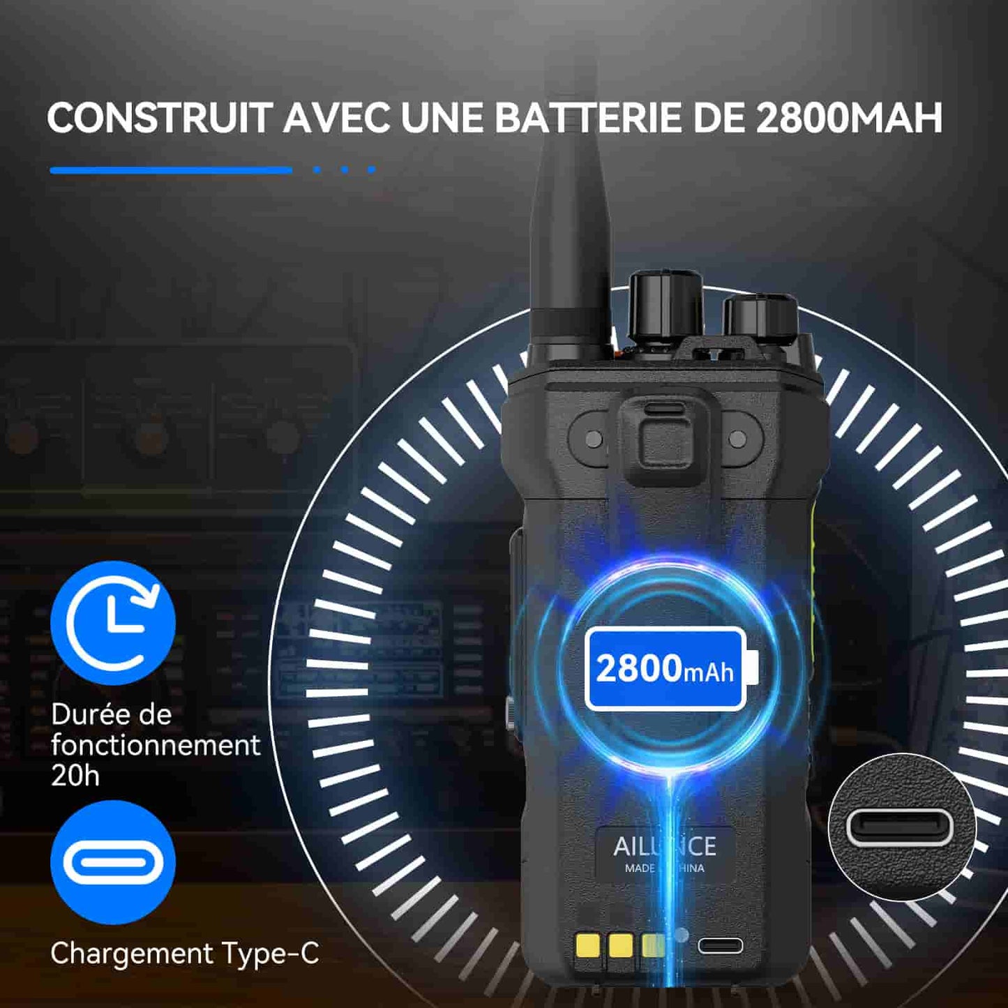 Radio bidirectionnelle double bande étanche IP67 Retevis Ailunce HA1UV
