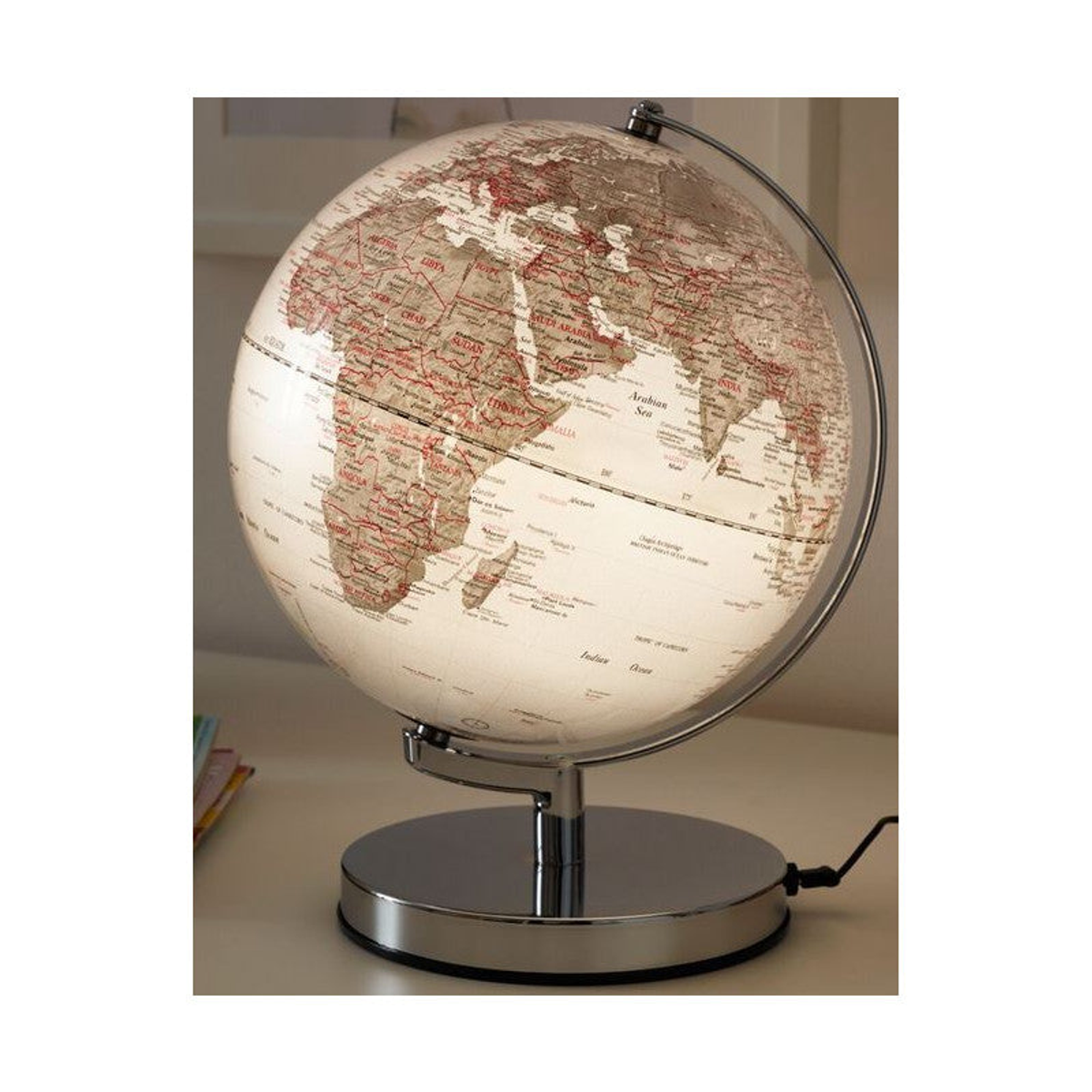 Globe terrestre lumineux Terra Silver Light 25 cm - TROIKA