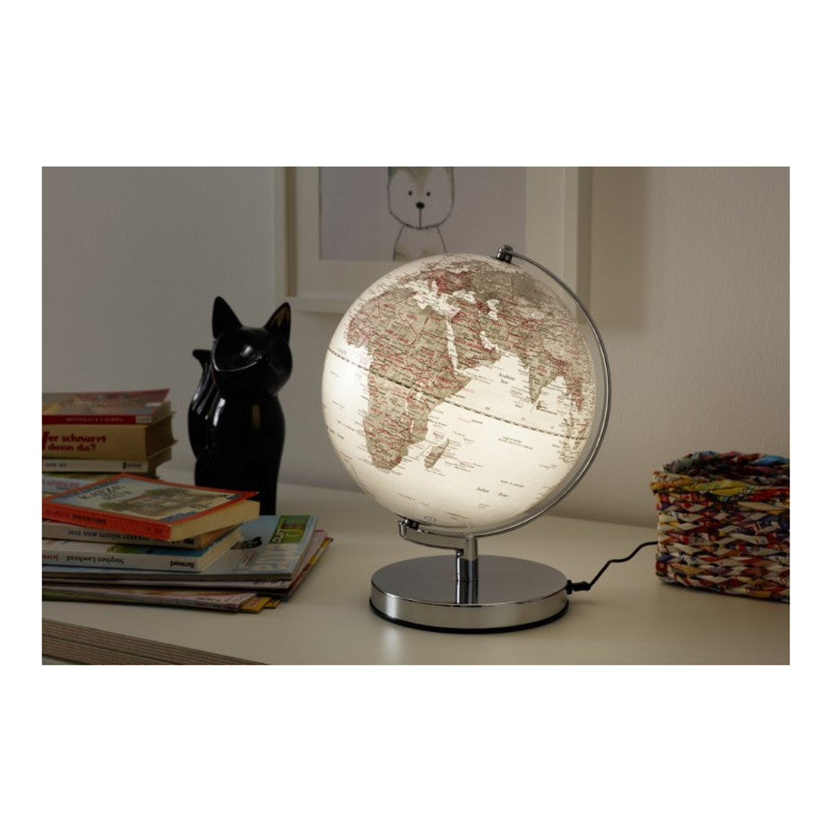 Globe terrestre lumineux Terra Silver Light 25 cm - TROIKA