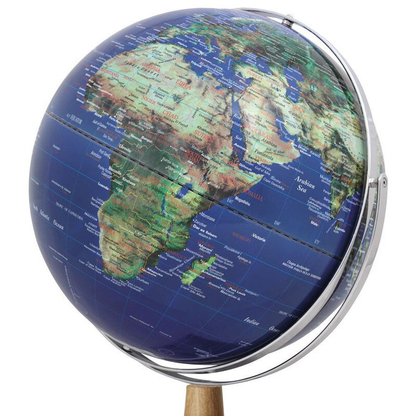 Globe terrestre sur pied Sputnik Ø 43 cm, hauteur 140 cm - TROIKA